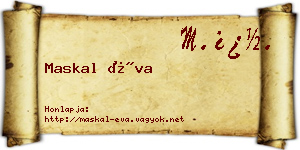Maskal Éva névjegykártya